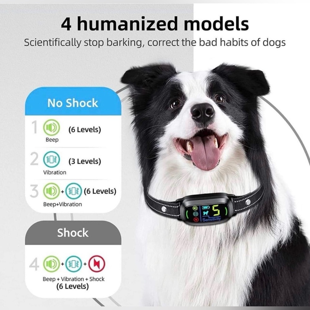 Dog Bark Collar, FAFAFROG Rechargeable Smart Barking Collar, Anti Barking Train - Picture 8 of 8